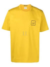 Mercerized Jersey Logo Graphic Short Sleeve T-Shirt Yellow - CP COMPANY - BALAAN 2