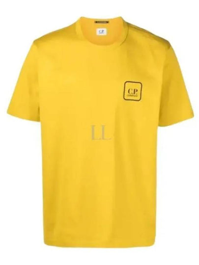 Mercerized Jersey Logo Graphic Short Sleeve T-Shirt Yellow - CP COMPANY - BALAAN 2