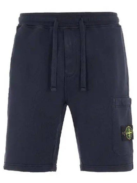 Men's Wappen Patch Bermuda Shorts Navy - STONE ISLAND - BALAAN 2