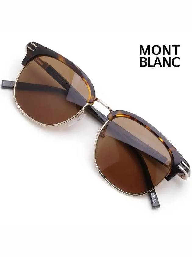Sunglasses MB701S 52E Carl Zeiss Lens Lower Gold Frame Men Women - MONTBLANC - BALAAN 3