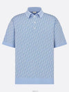 Dior Oblique Polo Shirt Blue Cotton Jacquard - DIOR - BALAAN 5