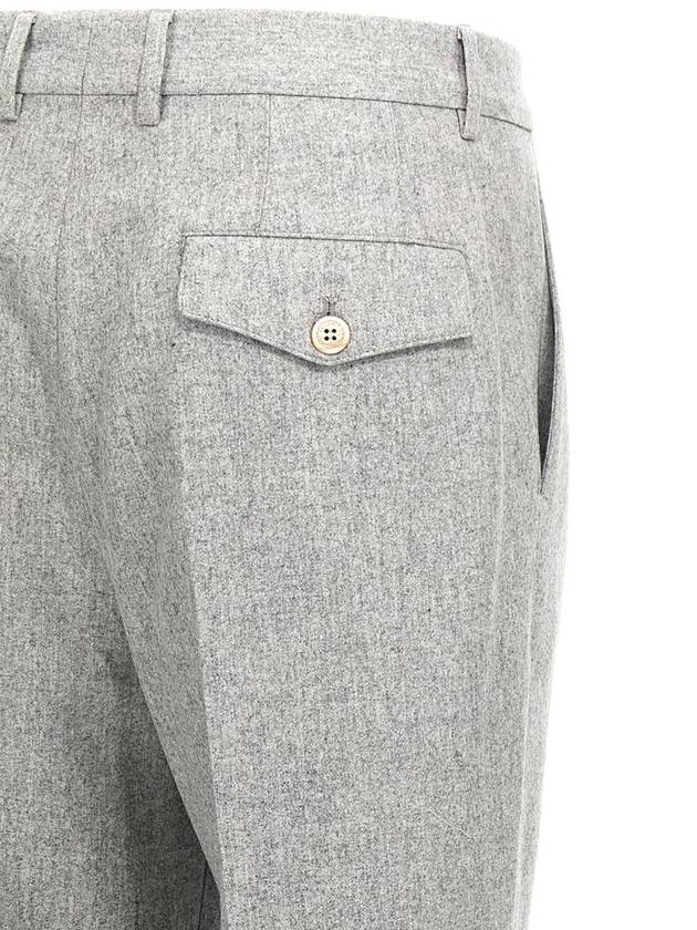 Flap Pocket Straight Pants Grey - BRUNELLO CUCINELLI - BALAAN 5