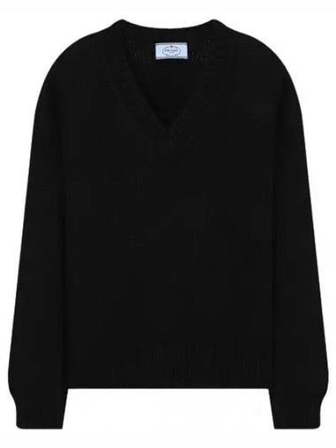 Wool Cashmere V Neck Knit Women - PRADA - BALAAN 1