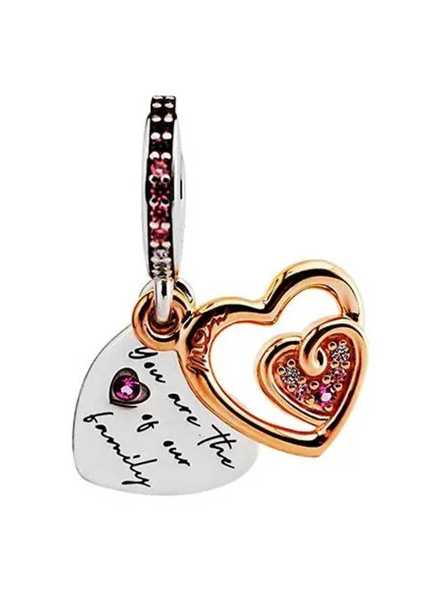 Entwined Infinite Hearts Double Dangle Bracelet Charm Rose Gold - PANDORA - BALAAN 2