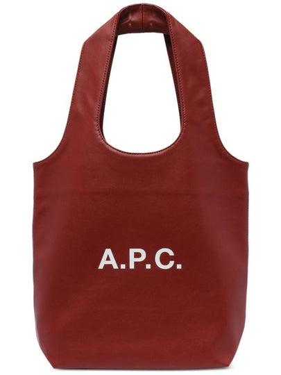 Ninon Small Recycled Leather Tote Bag Red - A.P.C. - BALAAN 2