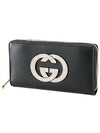 GG Logo Round Zipper Long Wallet Black - GUCCI - BALAAN 2