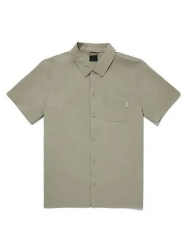 Root Short Sleeve Shirt Yellow Gray S23MMRSH25 - SNOW PEAK - BALAAN 1