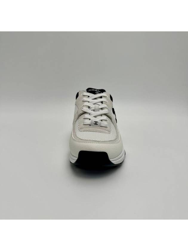 CC Logo Suede Tennis Low Top Sneakers Black - CHANEL - BALAAN 5