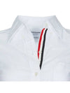 Button Down Cotton Oxford Long Sleeve Shirt White - THOM BROWNE - BALAAN 4