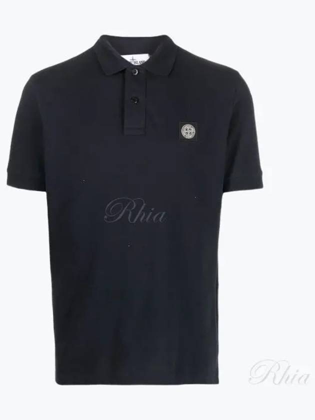 Men's Logo Patch Polo Shirt Navy - STONE ISLAND - BALAAN 2