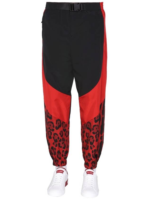 animal print track pants red black - DOLCE&GABBANA - BALAAN 2