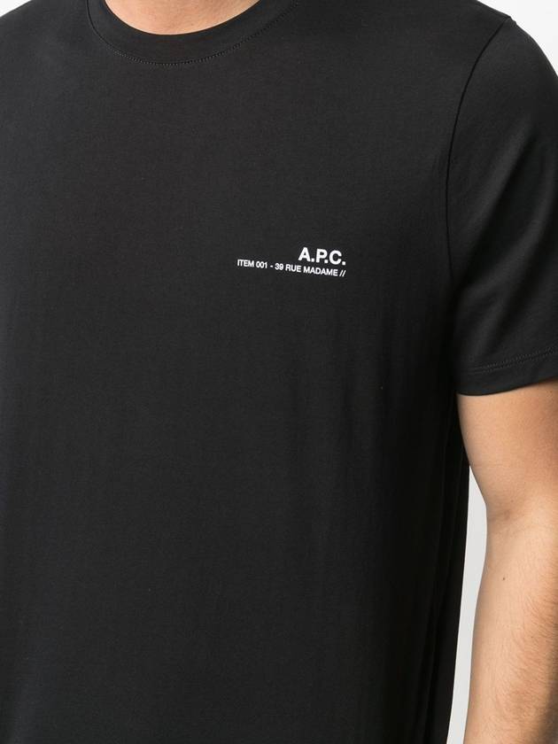 Chest Logo Short Sleeve T-Shirt Black - A.P.C. - BALAAN 6