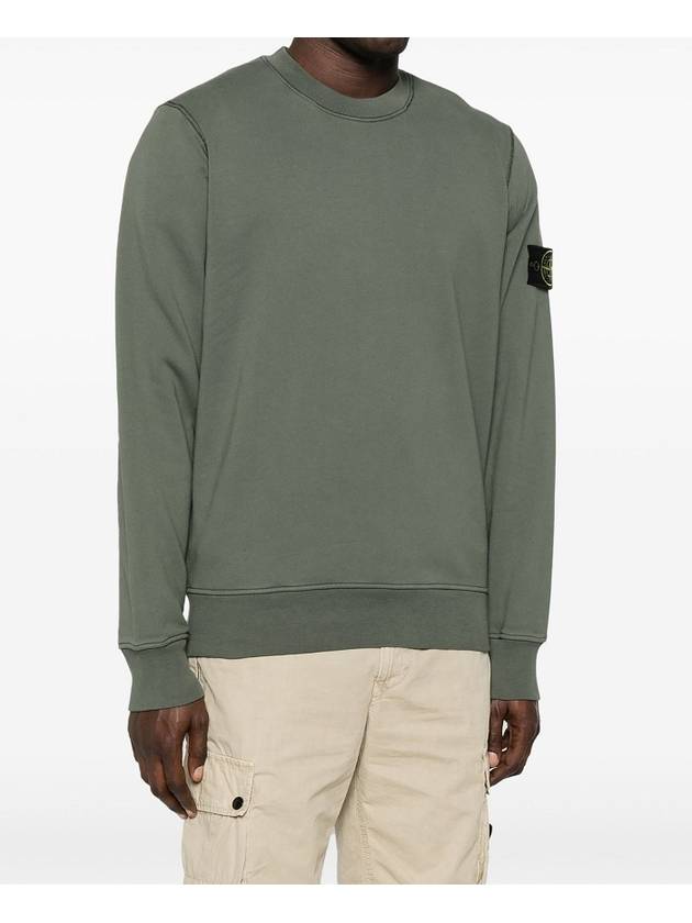 Wappen Patch Garment Dyed Sweatshirt Musk Green - STONE ISLAND - BALAAN 3