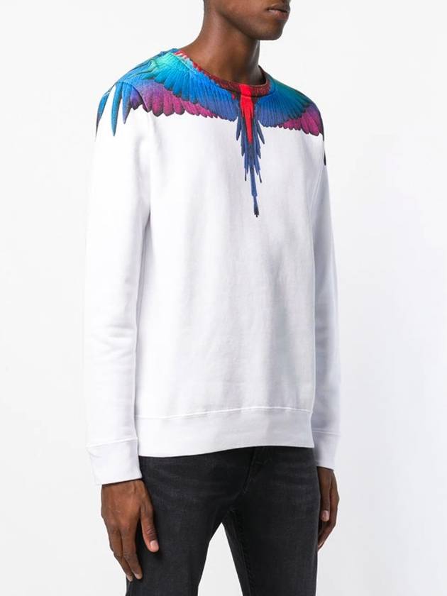 Men's Double Wing Sweatshirt White - MARCELO BURLON - BALAAN 5