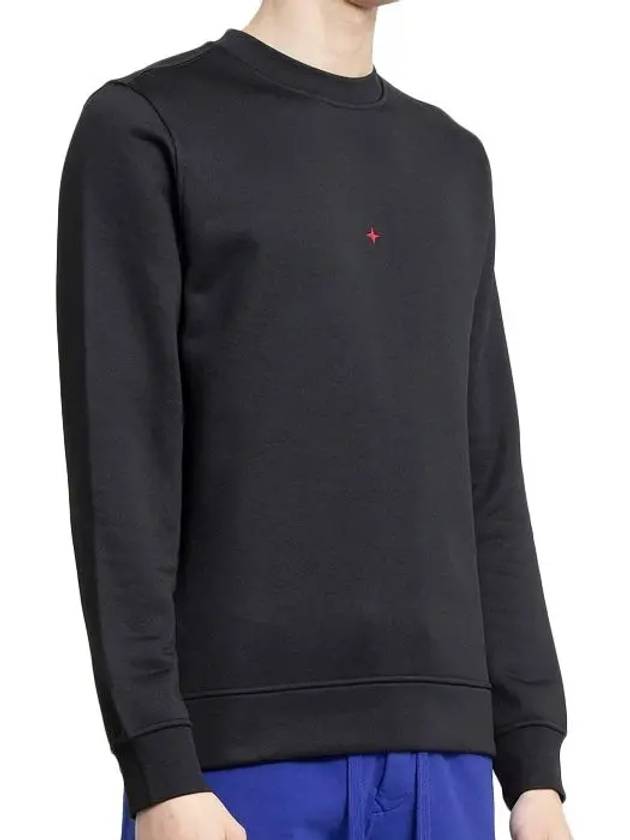 Marina Back Logo Cotton Blend Sweatshirt Black - STONE ISLAND - BALAAN 4