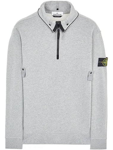 Men's Logo Wappen Sweatshirt Melange Grey - STONE ISLAND - BALAAN 1