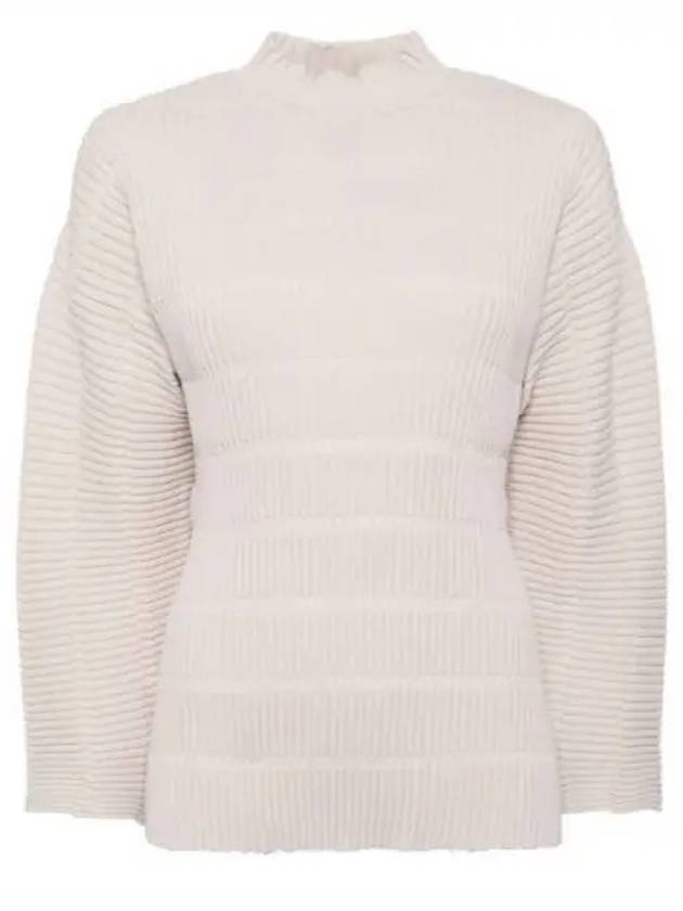 Pleats Jiggly Turtleneck Beige - ISSEY MIYAKE - BALAAN 2