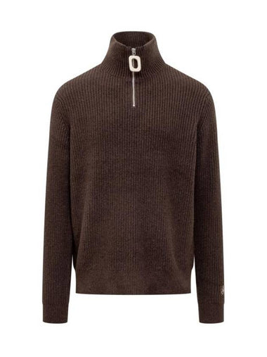 Zip-Up Knit Turtleneck Brown - JW ANDERSON - BALAAN 1