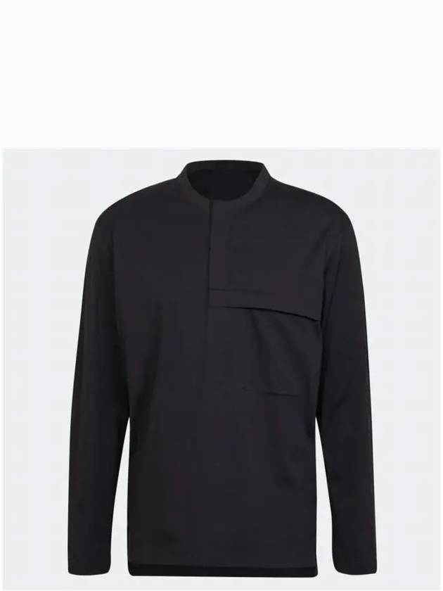 Y3 HENLEY Classic Long Sleeve TShirt - YOHJI YAMAMOTO - BALAAN 1