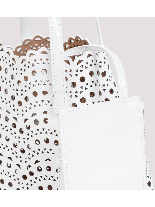 Mina 20 Vienne Wave Lux Calfskin Tote Bag White - ALAIA - BALAAN 5