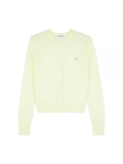 Baby Fox Patch Regular Cardigan Lemonade - MAISON KITSUNE - BALAAN 2