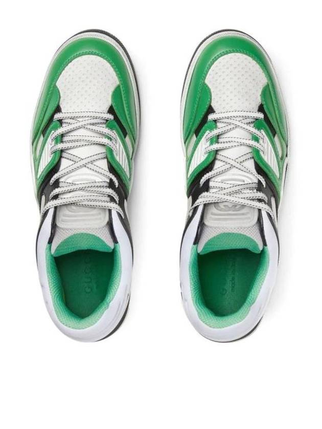 Men's Basket Low Top Sneakers Green - GUCCI - BALAAN 7