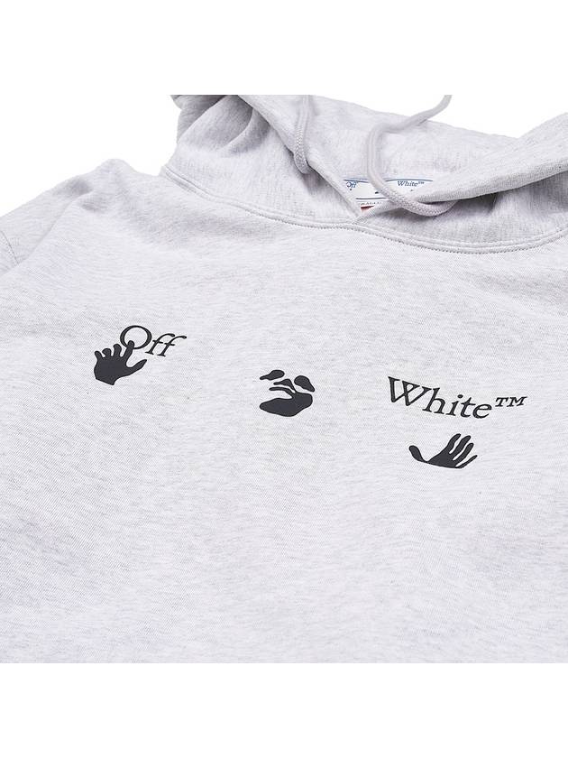 Hands-Off Logo Print Hoodie White - OFF WHITE - BALAAN 4