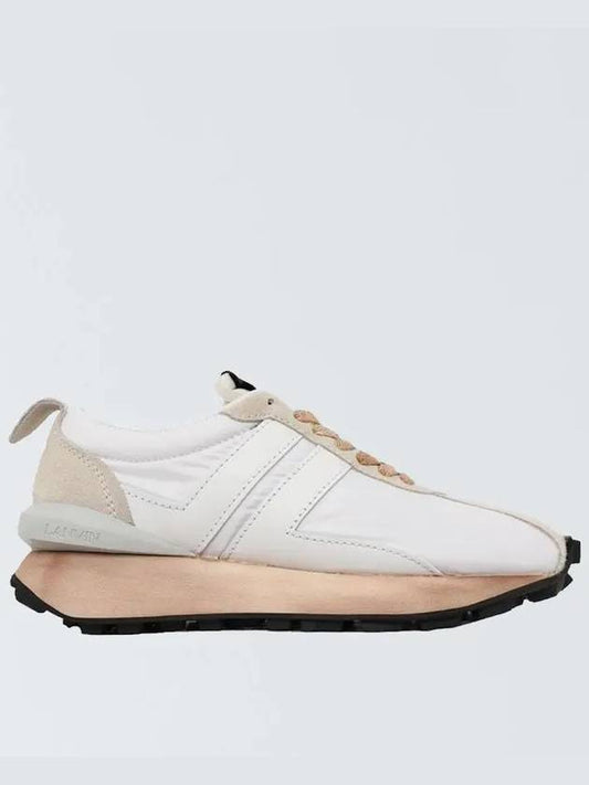 Women's Bumper Low Top Sneakers White Pink - LANVIN - BALAAN.