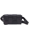 Intrecciato Mini Cassette Belt Bag Black - BOTTEGA VENETA - BALAAN 1