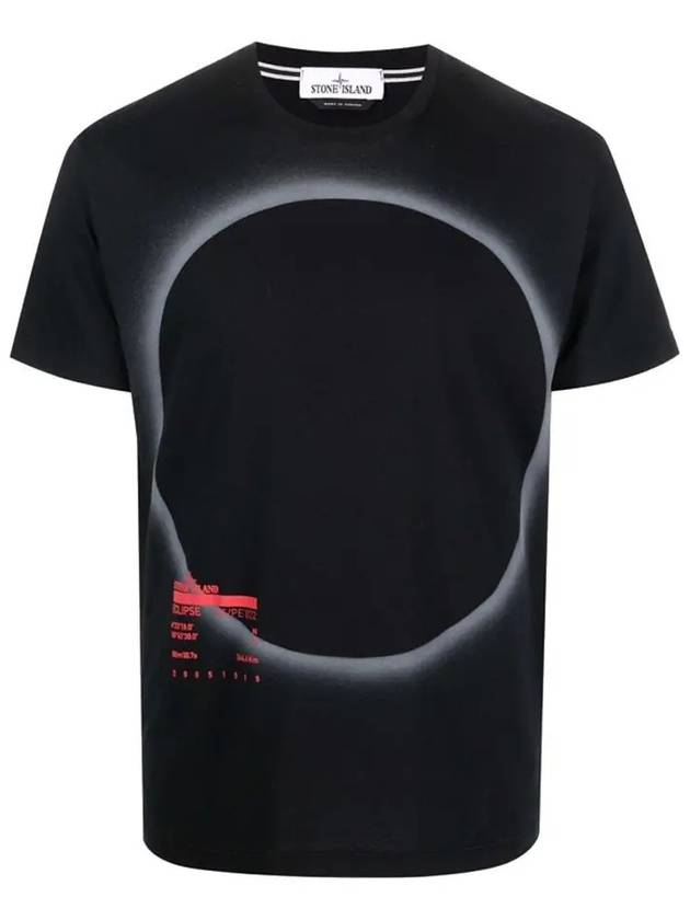 Eclipse Logo Short Sleeve T-Shirt Black - STONE ISLAND - BALAAN 2