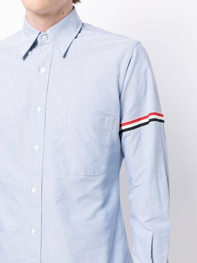 Armband Oxford Long Sleeve Shirt Light Blue - THOM BROWNE - BALAAN 6