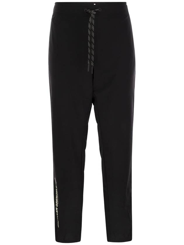 Grenoble Logo Print Drawstring Track Pants Black - MONCLER - BALAAN 2