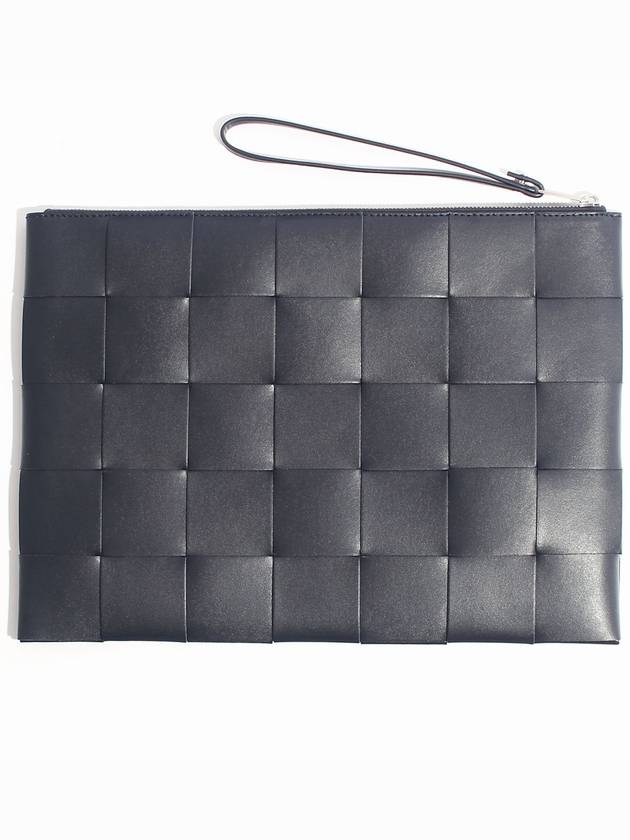 Intrecciato Strap Clutch Dark Navy - BOTTEGA VENETA - BALAAN 3