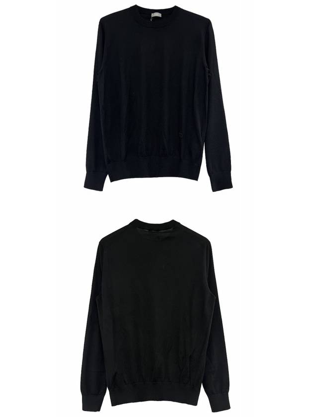 CD Icon Signature Cashmere Jersey Knit Top Black - DIOR - BALAAN 6