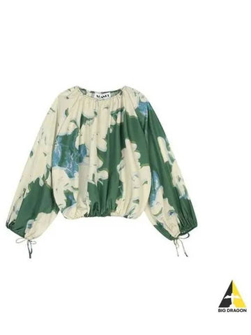 Pattern Blouse Dark Green MRTWWTOP007 WVN007 - SUNNEI - BALAAN 1