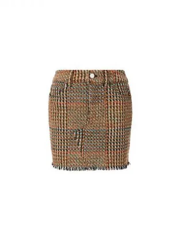 Check pattern tweed skirt camel 270477 - STELLA MCCARTNEY - BALAAN 1