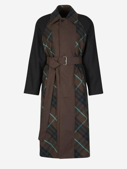 Reversible Check Motif Trench Coat Brown - BURBERRY - BALAAN 2