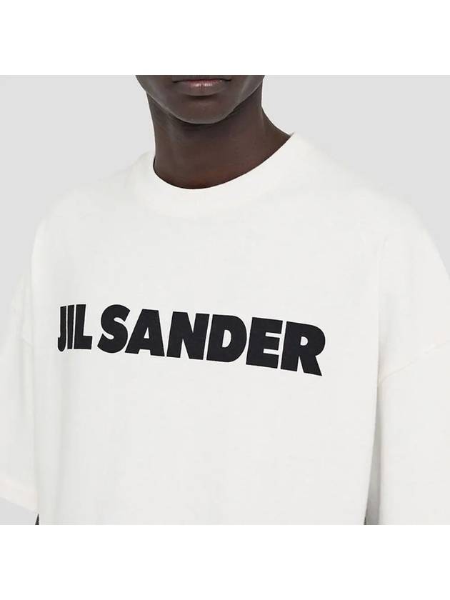 Men's Logo Printing Oversized Short Sleeve T-Shirt White - JIL SANDER - BALAAN 7