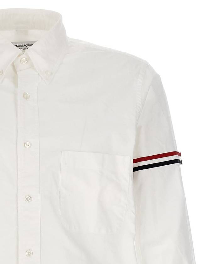 Armband Oxford Long Sleeve Shirt White - THOM BROWNE - BALAAN 4