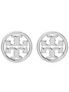 Miller Stud Earrings Silver - TORY BURCH - BALAAN 1