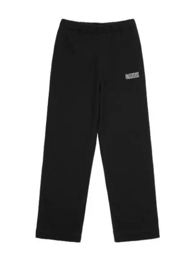 Loose fit software Isoli pants black - GANNI - BALAAN 1