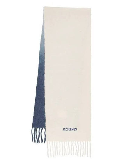 L'echarpe Moisson Embroidered Logo Alpaca Wool Muffler Navy - JACQUEMUS - BALAAN 2