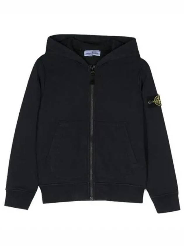 Kids Logo Patch Zipped Sweatshirt Navy - STONE ISLAND - BALAAN 2