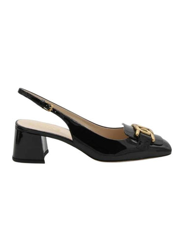 Kate Patent Leather Slingback Heels Black - TOD'S - BALAAN 1