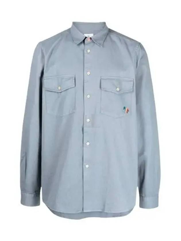 Broad Stripe Zebra Cotton Long Sleeve Shirt Blue - PAUL SMITH - BALAAN 2