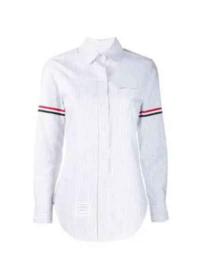 Women's Armband University Striped Oxford Shirt Blue - THOM BROWNE - BALAAN 2