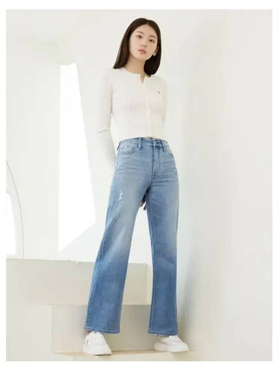 JEANS Yeom Seol hee wearing female light blue high rise wide fit 37 5 functional denim J222907 1AA - CALVIN KLEIN - BALAAN 2