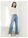 Jeans High Rise Denim Wide Jeans Light Blue - CALVIN KLEIN - BALAAN 2