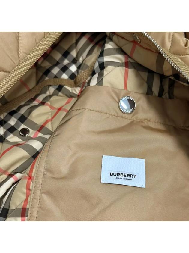 Diamond Quilted Nylon Jacket Beige - BURBERRY - BALAAN 5