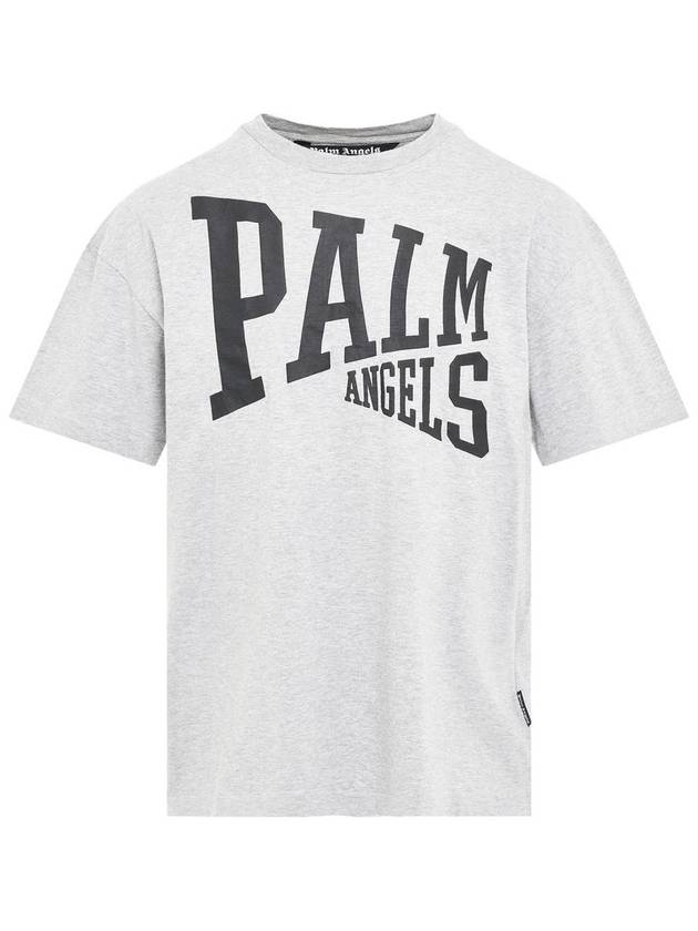 E Men's T-shirt Short Sleeve Top PMAA072F23JER0020910 College logo printed cotton t shirt - PALM ANGELS - BALAAN 2